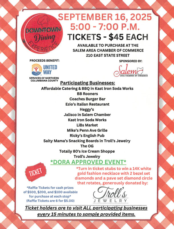 Downtown dining poster 2025